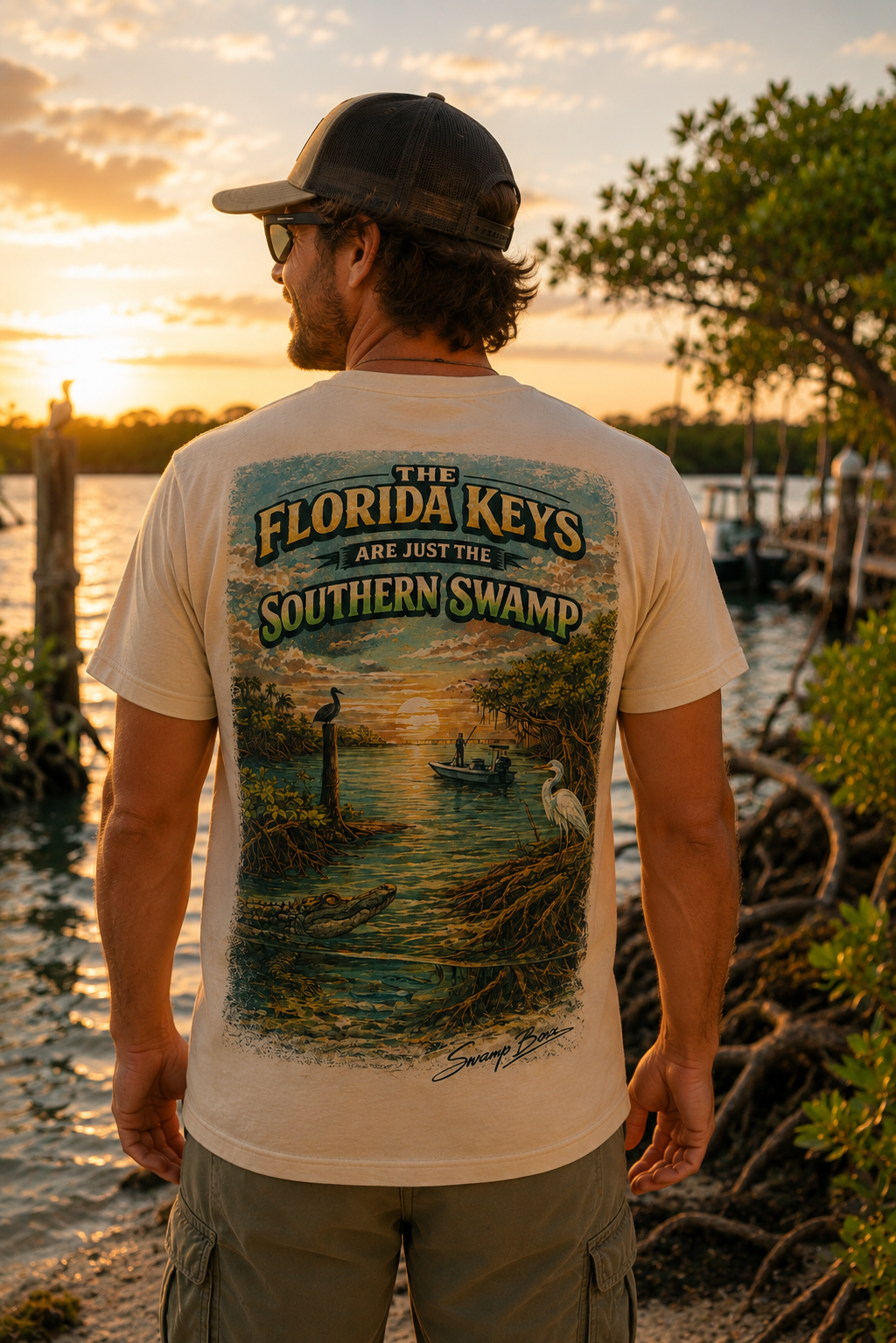 Southern Swamp Unisex performance crew neck t-shirt
