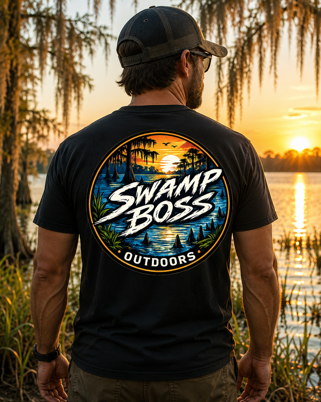 Swamp Boss Outdoors Unisex performance crew neck t-shirt