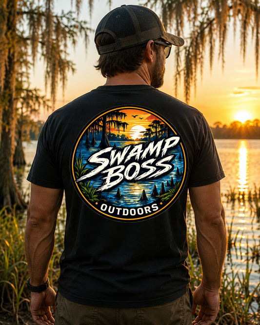 Swamp Boss Outdoors Unisex performance crew neck t-shirt
