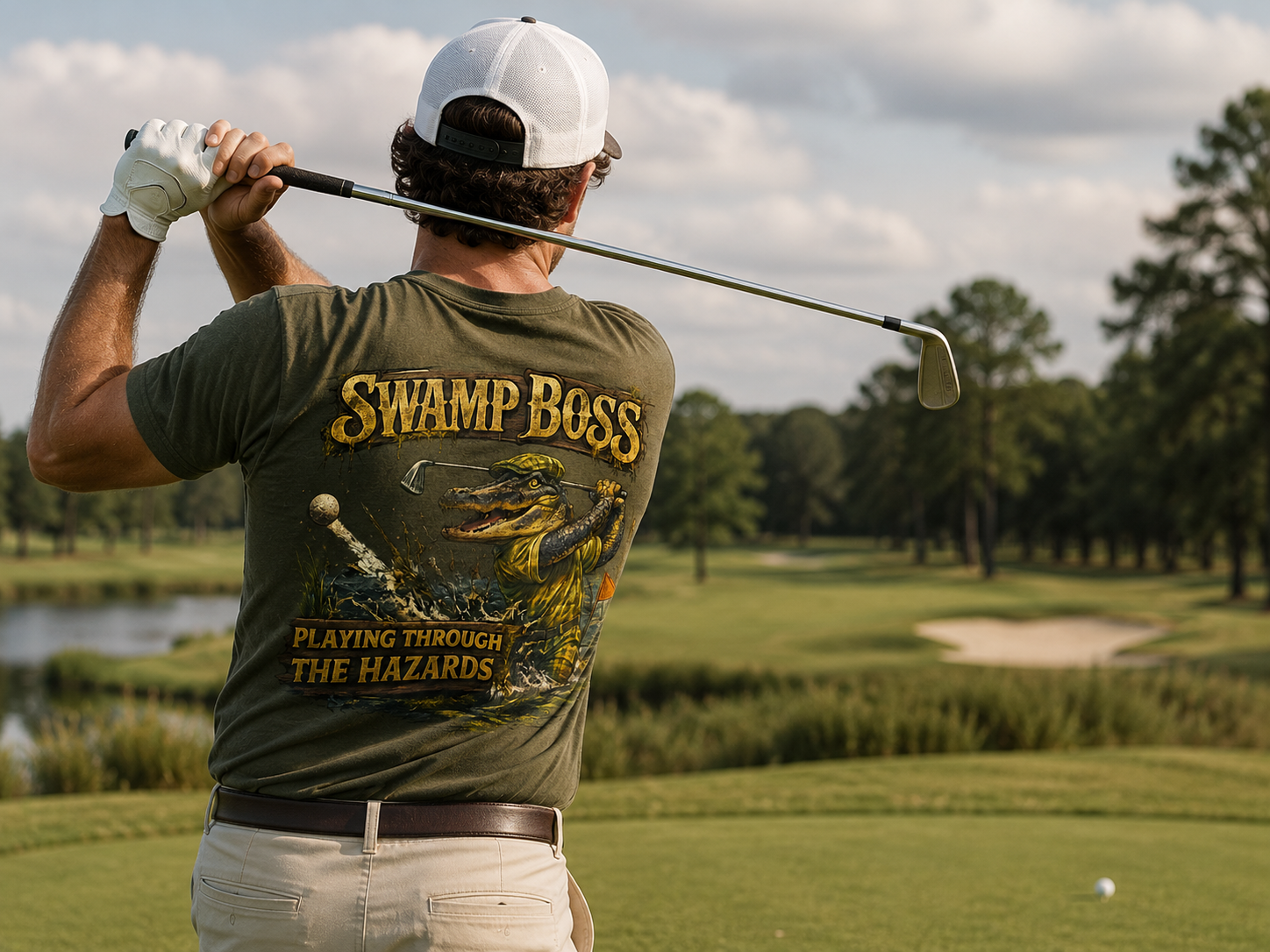 Playing Through Golf Unisex performance crew neck t-shirt