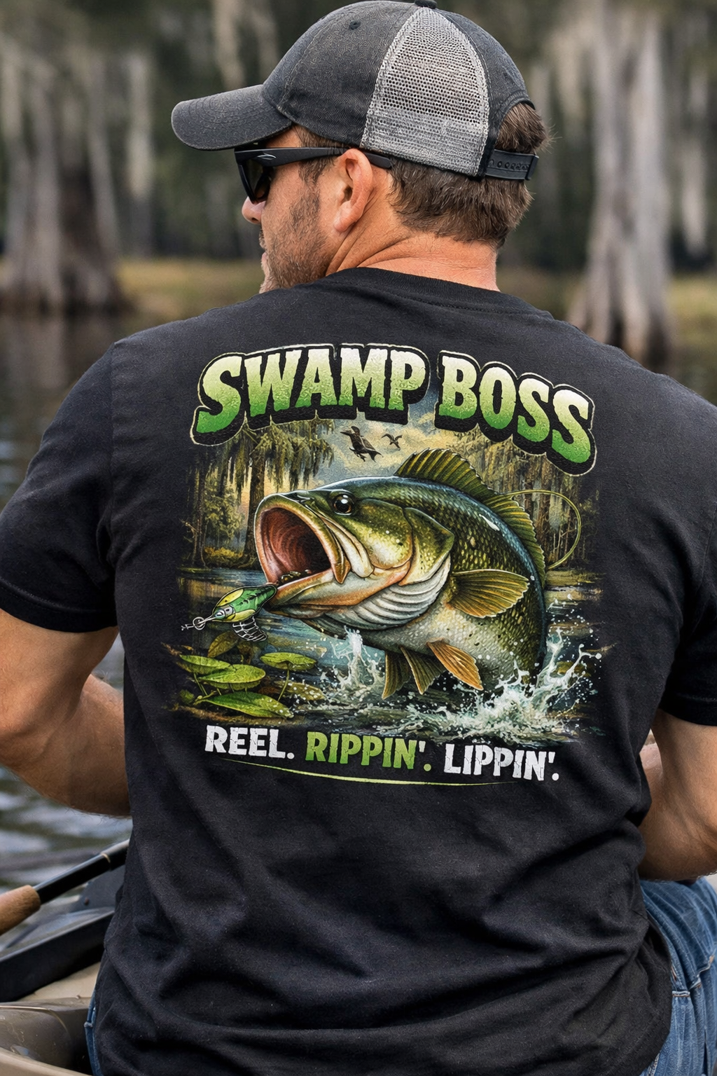 Unisex performance Reel Bass crew neck t-shirt